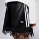 Moteriški šortai ADIDAS ŠORTAI SATIN LACE SHORTS ld1813 spalva juoda