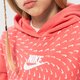 Vaikiškas džemperis NIKE DŽEMPERIS SU GOBTUVU G NSW FLC AOP HOODIE GIRL dm8231-603 spalva rožinė
