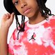 Vaikiški marškinėliai JORDAN MARŠKINĖLIAI ESSENTIALS SMOKE DYE TEE GIRL 45b328-x24 spalva rožinė