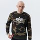 Vyriškas džemperis ALPHA INDUSTRIES DŽEMPERIS BASIC SWEATER CAMO 178302c-408 spalva rusvai žalsva