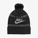Vaikiška kepurė NIKE KEPURĖ  ŽIEMINĖ FUTURA POM BEANIE RED 805950010 spalva juoda