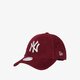 Moteriška kepurė su snapeliu NEW ERA KEPURĖ WMNS FASHION CORD 940 NYY PNK NEW YORK YANKEE 60184839 spalva tamsiai raudona