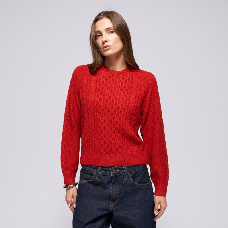 LEVI'S MEGZTINIS JOLIE CABLE CREWNECK SWEATER