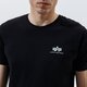 Vyriški marškinėliai ALPHA INDUSTRIES MARŠKINĖLIAI BASIC T SMALL LOGO 188505-03 spalva juoda