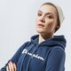 Moteriškas džemperis CHAMPION DŽEMPERIS SU GOBTUVU HOODED SWEATSHIRT 113207bs501 spalva tamsiai mėlyna