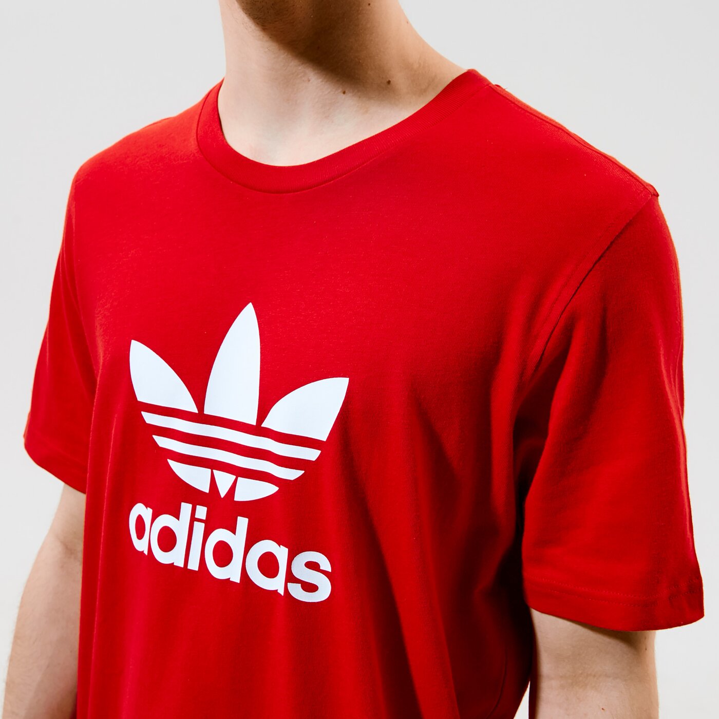 Vyriški marškinėliai ADIDAS MARŠKINĖLIAI TREFOIL MARŠKINĖLIAI gn3468 spalva raudona
