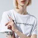 Moteriški marškinėliai CHAMPION MARŠKINĖLIAI LADY SHINE LOGO TEE 113863ww001 spalva balta