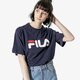 Moteriški marškinėliai FILA MARŠKINĖLIAI SS PURE SHORT SLEEVE SHIRT WW 681093170w spalva tamsiai mėlyna