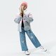 Vaikiškos rudeninės striukės NIKE STRIUKĖ  ŽIEMINĖ NIKE SPORTSWEAR GIRL cu9157-107 spalva rožinė