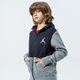 Vaikiškas džemperis JORDAN DŽEMPERIS UŽSEGAMAS SU GOBTUVU JUMPMAN AIR FLEECE FZ 957583-k6n spalva pilka
