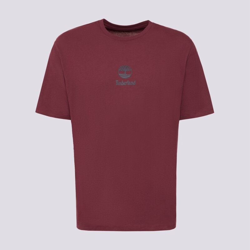 TIMBERLAND MARŠKINĖLIAI NEW SMALL   LOGO PRINT SS TEE BURGUN
