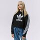 Vaikiškas džemperis ADIDAS DŽEMPERIS SU GOBTUVU CROPPED HOODIE GIRL h32337 spalva juoda