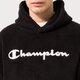 Vyriškas džemperis CHAMPION DŽEMPERIS SU GOBTUVU HOODED MARŠKINĖLIAI 214973kk002 spalva juoda