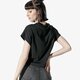 Moteriški marškinėliai NIKE MARŠKINĖLIAI W NSW SWSH MARŠKINĖLIAI CROP SS SPORTSWEAR ar3064-010 spalva juoda