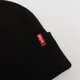 Vaikiška kepurė LEVI'S KEPURĖ SLOUCHY RED TAB BEANIE 77138-0889 spalva juoda