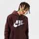 Vyriškas džemperis NIKE DŽEMPERIS SU GOBTUVU SPORTSWEAR CLUB FLEECE bv2973-263 spalva tamsiai raudona