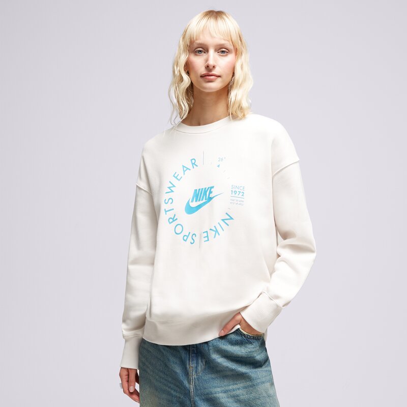 NIKE DŽEMPERIS W NSW FLC OS CREW PRNT SU SWEATSHIRT