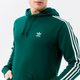Vyriškas džemperis ADIDAS DŽEMPERIS SU GOBTUVU 3-STRIPES HOODY he9475 spalva žalia