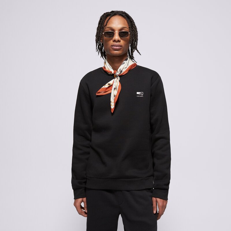 CONFRONT DŽEMPERIS SMALL LOGO CREW BLACK