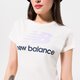 Moteriški marškinėliai NEW BALANCE MARŠKINĖLIAI NB   ESSENTIALS STACKED LOGO TEE wt91546mlt spalva balta