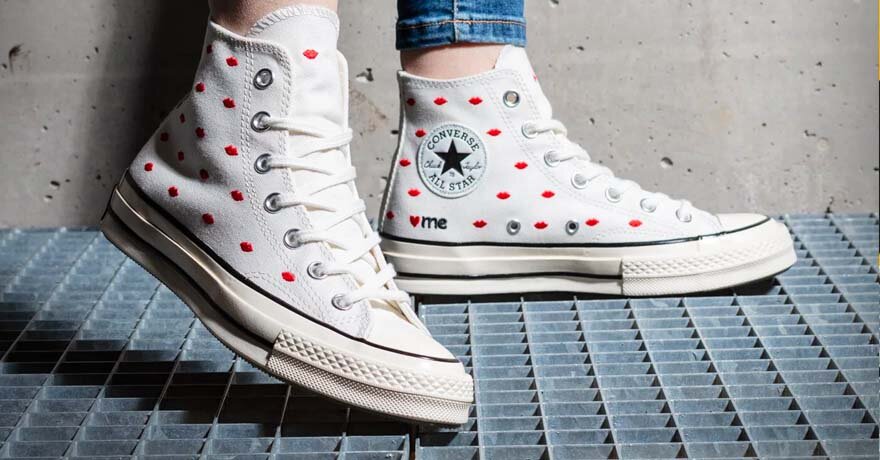 Auksto profilio baltus Converse