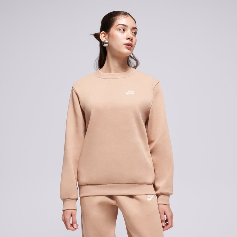 NIKE DŽEMPERIS K NSW CLUB FLC CREW LS LBR GIRL