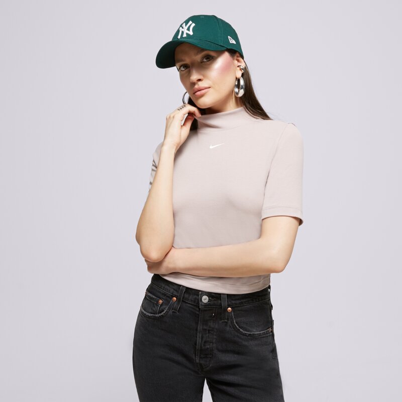 NIKE MARŠKINĖLIAI W NSW ESSNTL   RIB MOCK SS MARŠKINĖLIAI