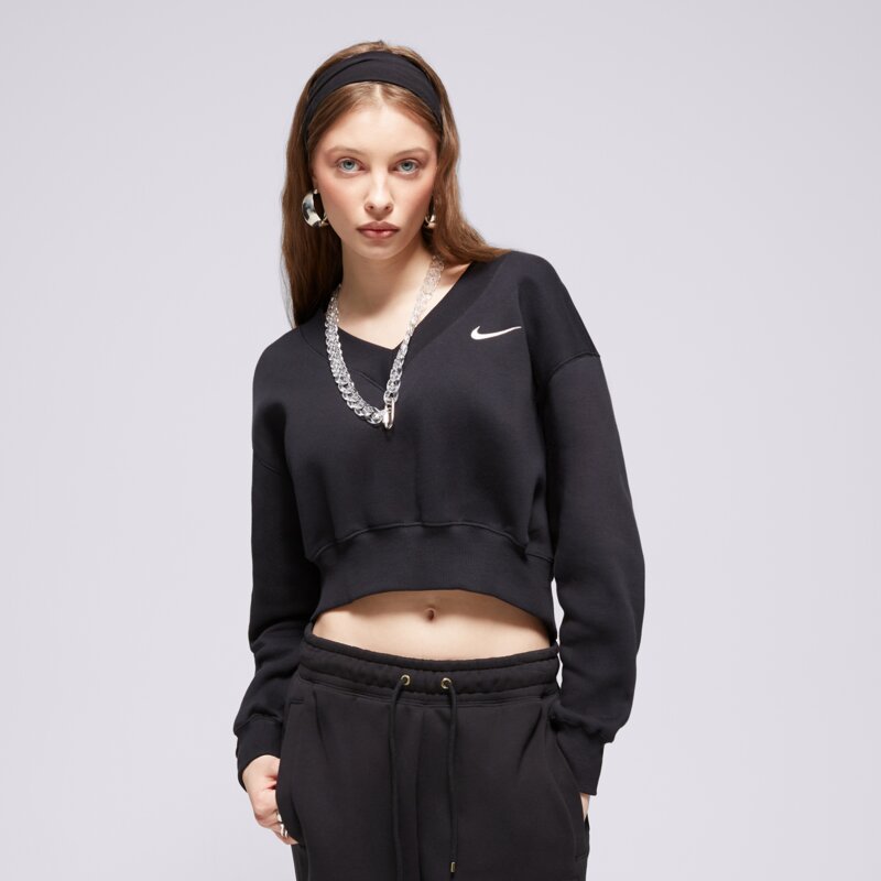 NIKE DŽEMPERIS W NSW PHNX FLC CROP VNECK