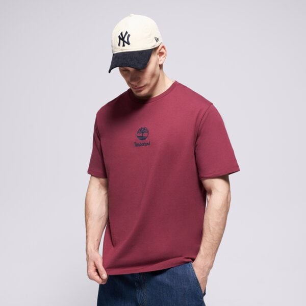 TIMBERLAND MARŠKINĖLIAI NEW SMALL   LOGO PRINT SS TEE BURGUN